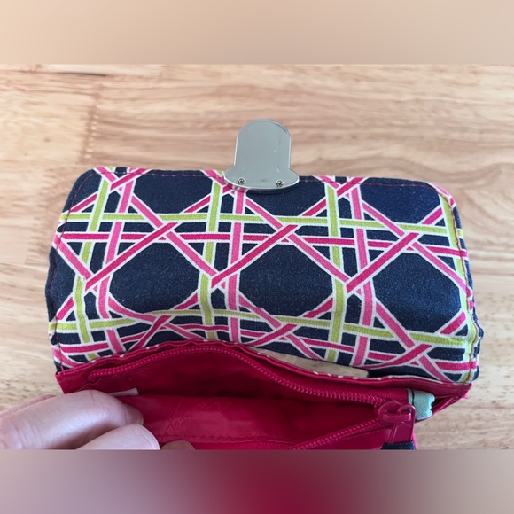 Floral Quilted Wallet with Silver Clasp - Picture 8 of 10